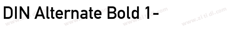 DIN Alternate Bold 1字体转换